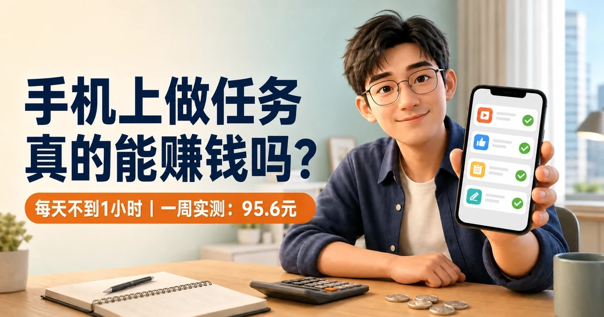 手机上做任务真的能赚钱吗 | 一周实测：每天不到一小时的真实到账